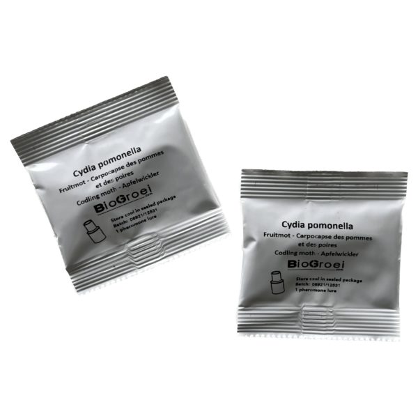 2 capsules de phéromones contre le carpocapse des pommes, des poires, des noix, des coings et des abricots
